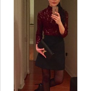 NOT FOR SALE ❌❌❌ Sandro Paris Burgundy Lace Up Dress Size:1 (S)